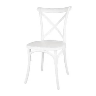 Modern Style Plastic Cross Back Chair Perfect for Weather Outdoor Furniture Market