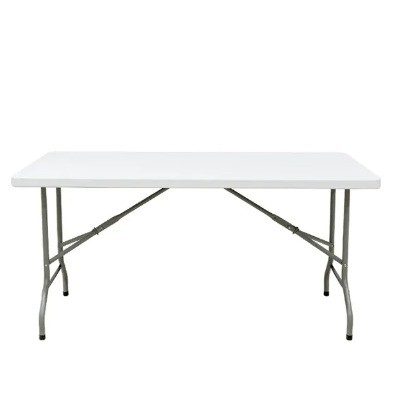Foldable White Picnic Table Ideal for Outdoor Camping Hiking and Travelling 152*76*74cm
