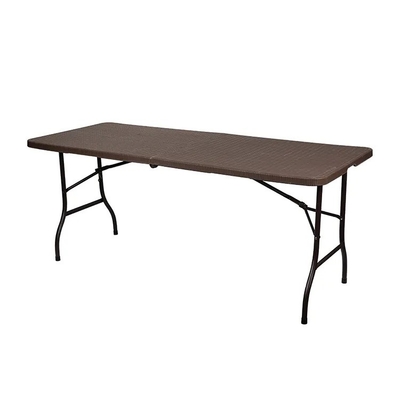 180*76*74cm Rattan Folding Table for Outdoor Furniture Rectangle Banquet Design