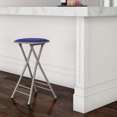 Foldable Kitchen Living Room Portable Indoor Counter Bar Stools Home Folding Stool