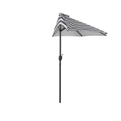 Half Umbrella Semicircular with Crank and Waterproof Cover 160/180g Polyester Fabric