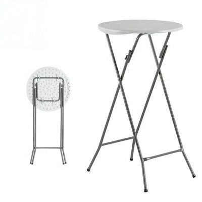 Mail Packing 60cm Round White Plastic Mini Bar Dining Table with Customized Color
