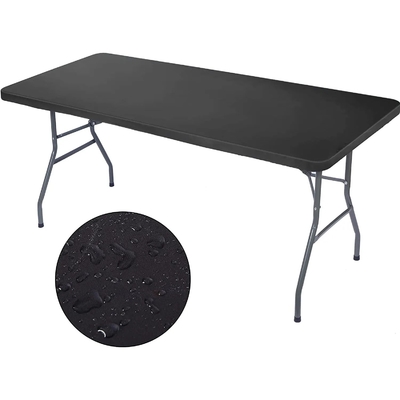Modern Style 6FT Black Folding Table for Outdoor Dining Lightweight and Easy to Carry