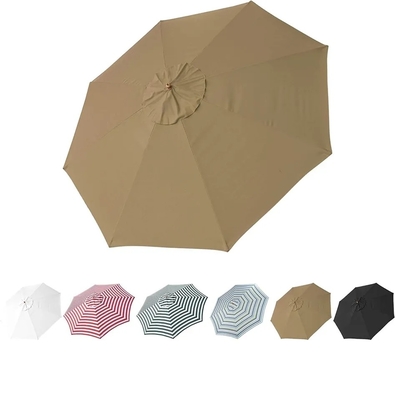180g Polyester Waterproof and UV Resistant Striped Round Umbrella for All Seasons