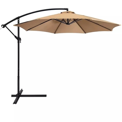 3m Beach Sunshade Offset Hanging Polyester Easy Tilt Adjustment Market Patio Umbrella