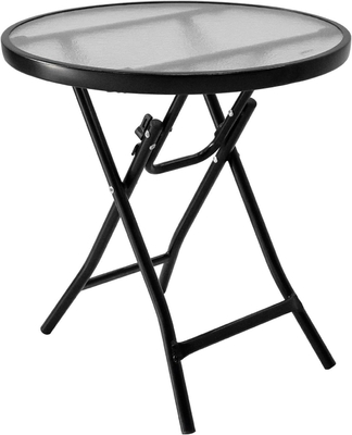 Tempered Glass Tabletop Compact Coffee Table Perfect for Home Office and Outdoor Patio