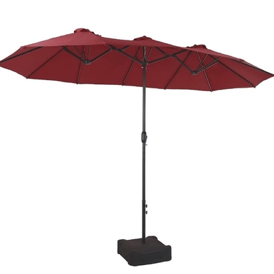 Hotel Coffee Shop Garden Patio Umbrella with Manual Control and Iron Steel Frame