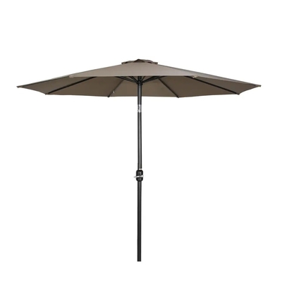 Leisure Modern Style Steel Made Beach Umbrella with Hand Crank and Waterproof Fabric