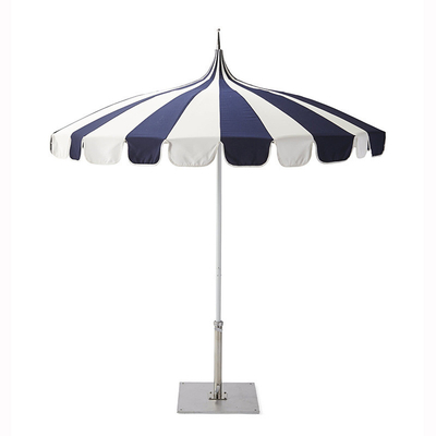 Modern Design Garden Umbrella with Fringe and Pagoda Style Made of Pongee Fabric