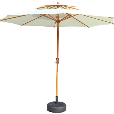 Mail Packing Outdoor Garden Patio Aluminum Umbrella with Wooden Appearance
