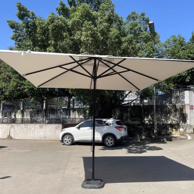 Aluminum Frame Square Garden Umbrella with UV50 Protection and 280g Polyester Fabric