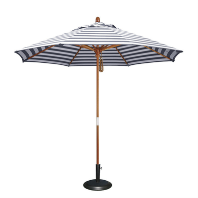 Outdoor Coffee Shop Umbrella Custom Wooden Umbrella for Home Camping and Modern Party