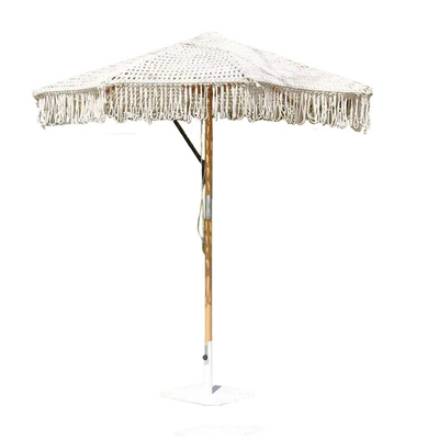 General 2.5mm Wooden Pole European Style Bohemia Terylene Cotton Beach Wood Umbrella
